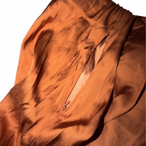 NWT Good American Women's Silky Copper Pull-On Trousers - Picture 2 of 6